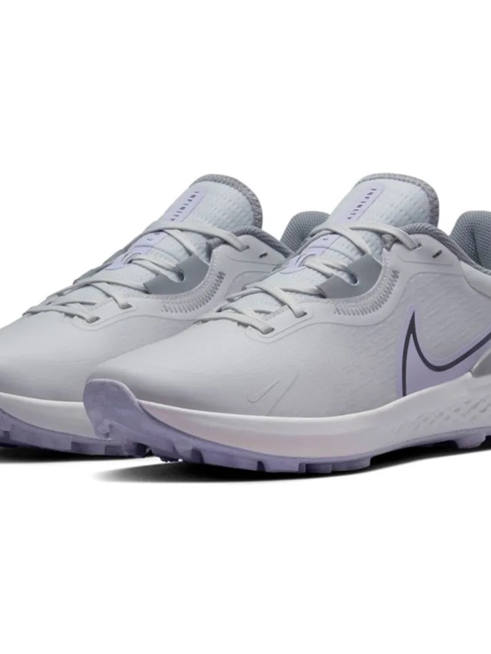 Nike Women's Light Gray and Lavender Trainer Sneakers